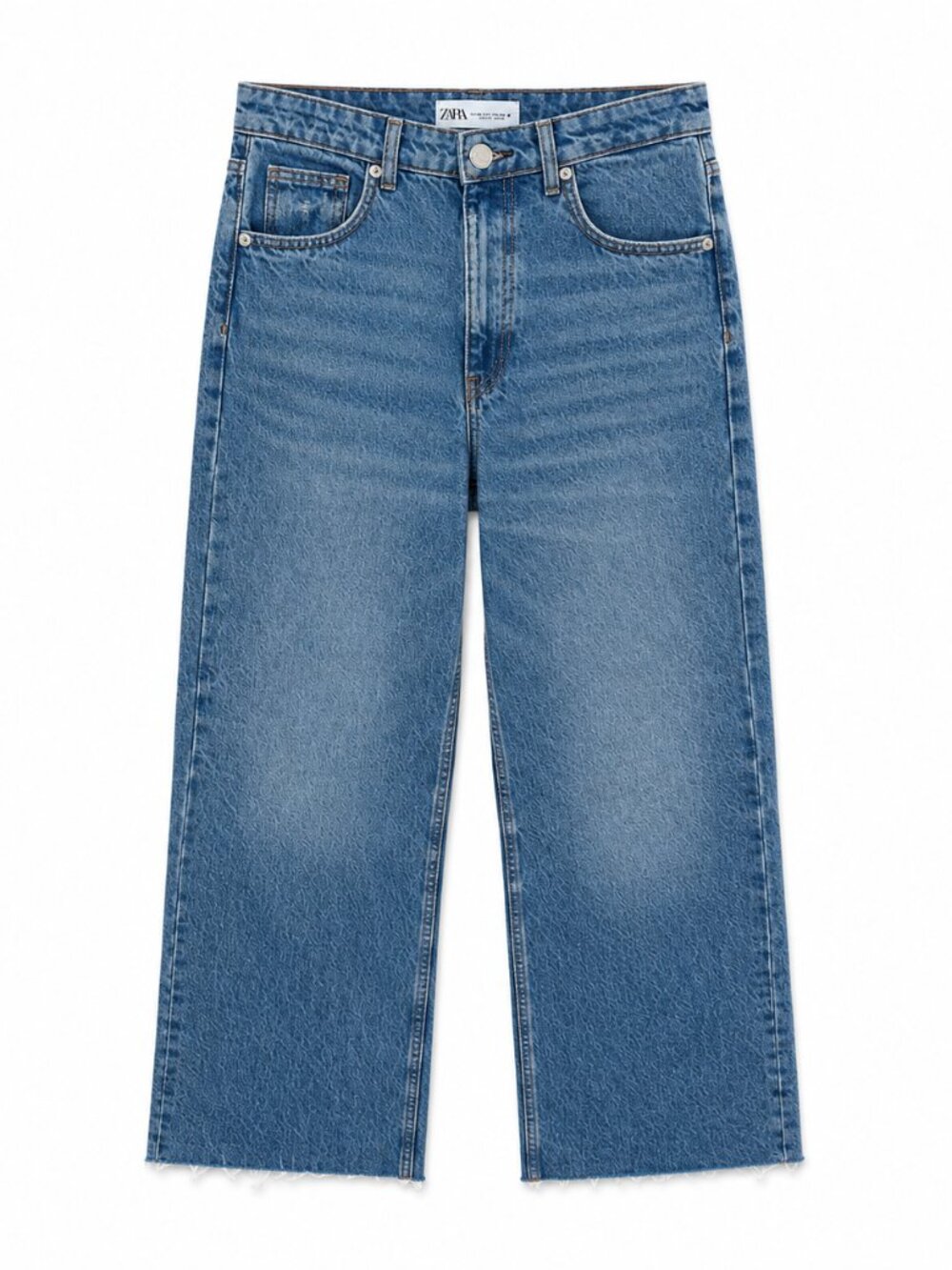 Zara High-Waisted Wide Leg Jeans Medium Wash (Size US 4)